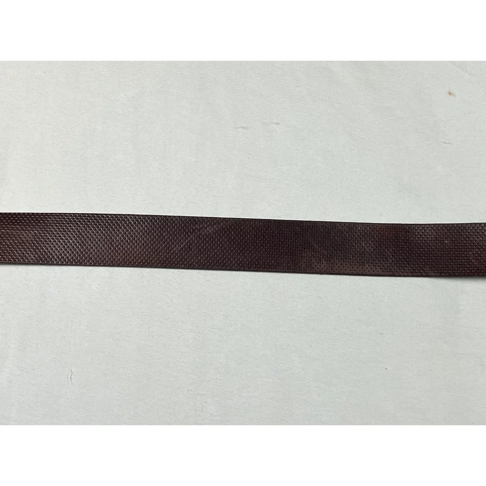 1901 Nordstrom Mens Dark Brown Perforated Leather Belt Size 36 Made in USA